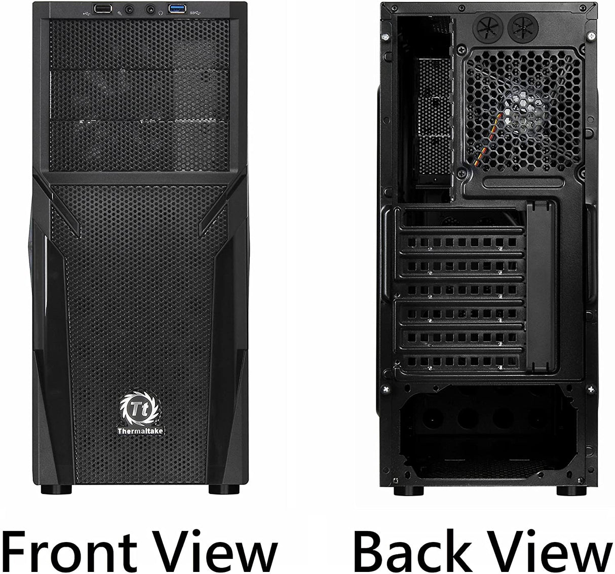 Thermaltake Versa H21 SPCC ATX Mid Tower Computer Chassis CA-1B2-00M1NN-00,Black