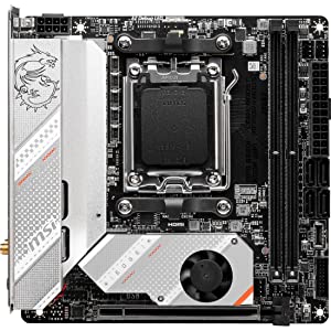MSI MPG B650I Edge WiFi Gaming Motherboard (AMD AM5, Mini-ITX, DDR5, PCIe 4.0, M.2, SATA 6Gb/s, USB 3.2 Gen 2, HDMI, Wi-Fi 6E, AMD Ryzen 7000 Series Desktop Processors)