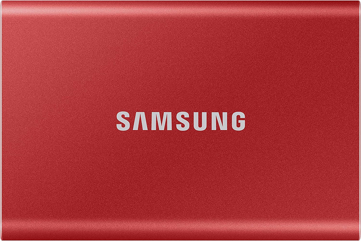 SAMSUNG T7 2TB, Portable SSD, Red, up to 1050MB/s, USB 3.2 Gen2, Gaming, Students & Professionals, External Solid State Drive (MU-PC2T0R/AM), Red Red 2 TB