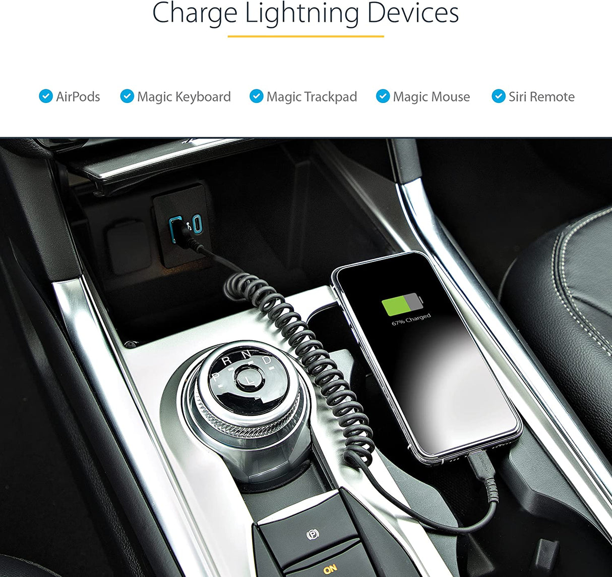 StarTech.com 1m (3ft) USB to Lightning Cable, MFi Certified, Coiled iPhone Charger Cable, Black, Durable TPE Jacket Aramid Fiber, Heavy Duty Coil Lightning Cable (RUSB2ALT1MBC) 1m / 3ft USB-A