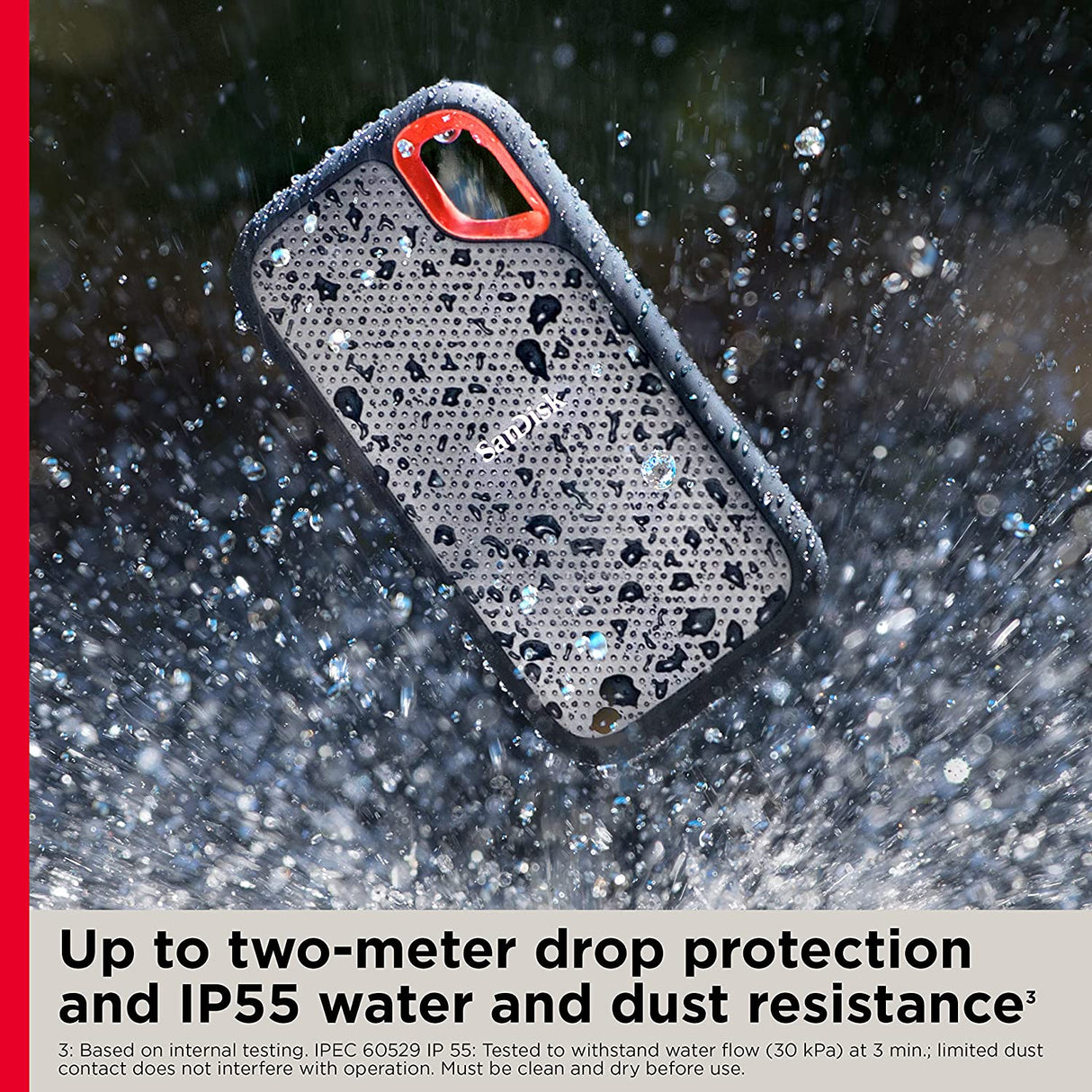 SanDisk 500GB Extreme Portable SSD - Up to 1050MB/s - USB-C, USB 3.2 Gen 2 - External Solid State Drive - SDSSDE61-500G-G25