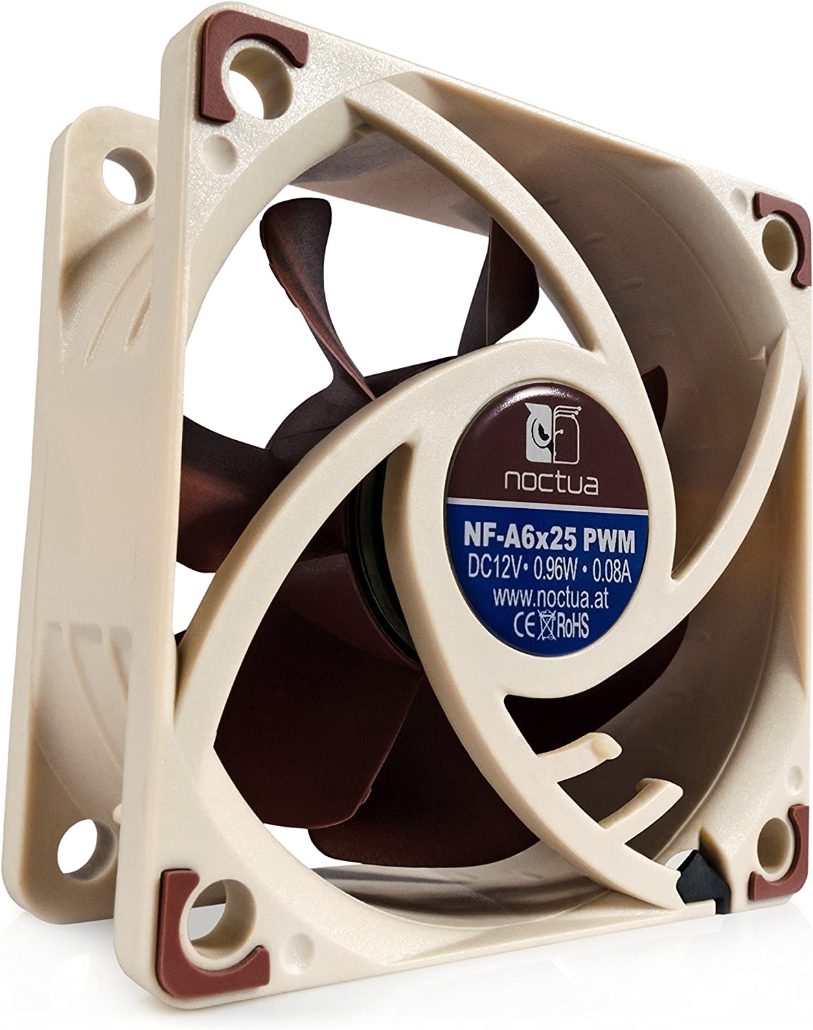 Noctua NF-A6x25 PWM, Premium Quiet Fan, 4-Pin (60mm, Brown)