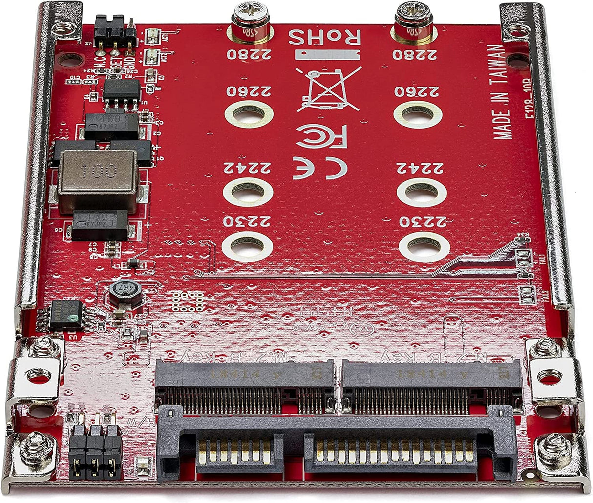 StarTech.com M.2 to SATA Adapter - Dual Slot - for 2.5in Drive Bay - RAID - M.2 SSD - M.2 Adapter - M.2 SSD Adapter (S322M225R) 2.5in SATA Dual M.2 (SATA) Drive
