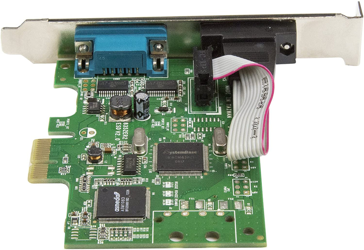 StarTech.com 2-Port PCI Express Serial Card with 16C1050 UART - RS232 Low Profile Serial Card - PCI Serial Card (PEX2S1050)
