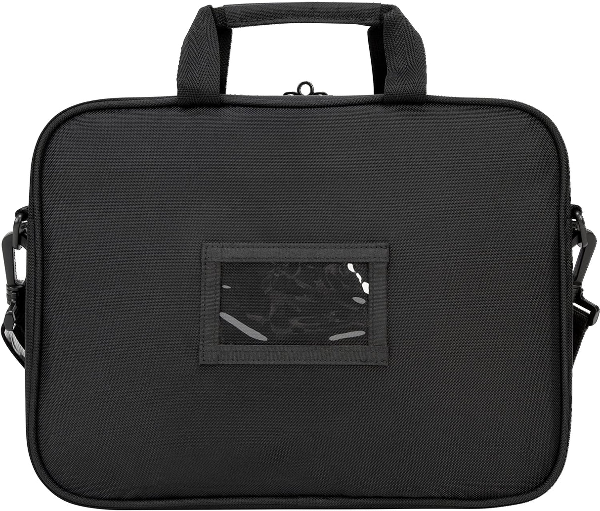 Targus Intellect Slim Slipcase Bag with Durable Water-Resistant Nylon, Two Large Exterior Pockets, Removable Shoulder Strap, Protective Sleeve for 12.1-Inch Laptop and Tablet, Black (TBT248US) Slim Slipcase 12.1 inch