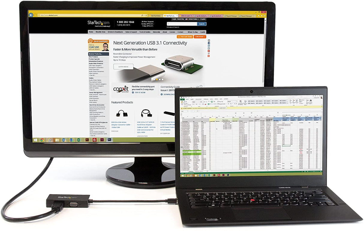 StarTech.com 3 in 1 Mini DisplayPort Adapter - 1080p - Mini DP/Thunderbolt to HDMI/VGA/DVI Splitter for Your Monitor (MDP2VGDVHD) Black Mini DisplayPort (Input)