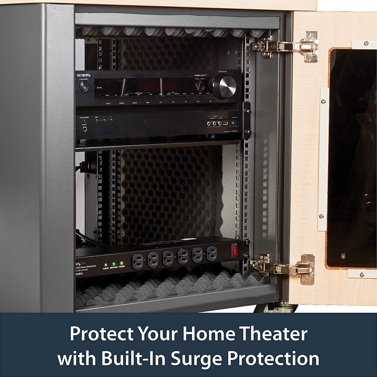 StarTech.com 16 Outlet Horizontal 1U Rack Mount PDU Power Strip for Network Server Racks - Surge Protection - 120V/15A - 6ft Power Cord (RKPW161915) 16 Outlets | 15A Power Strip