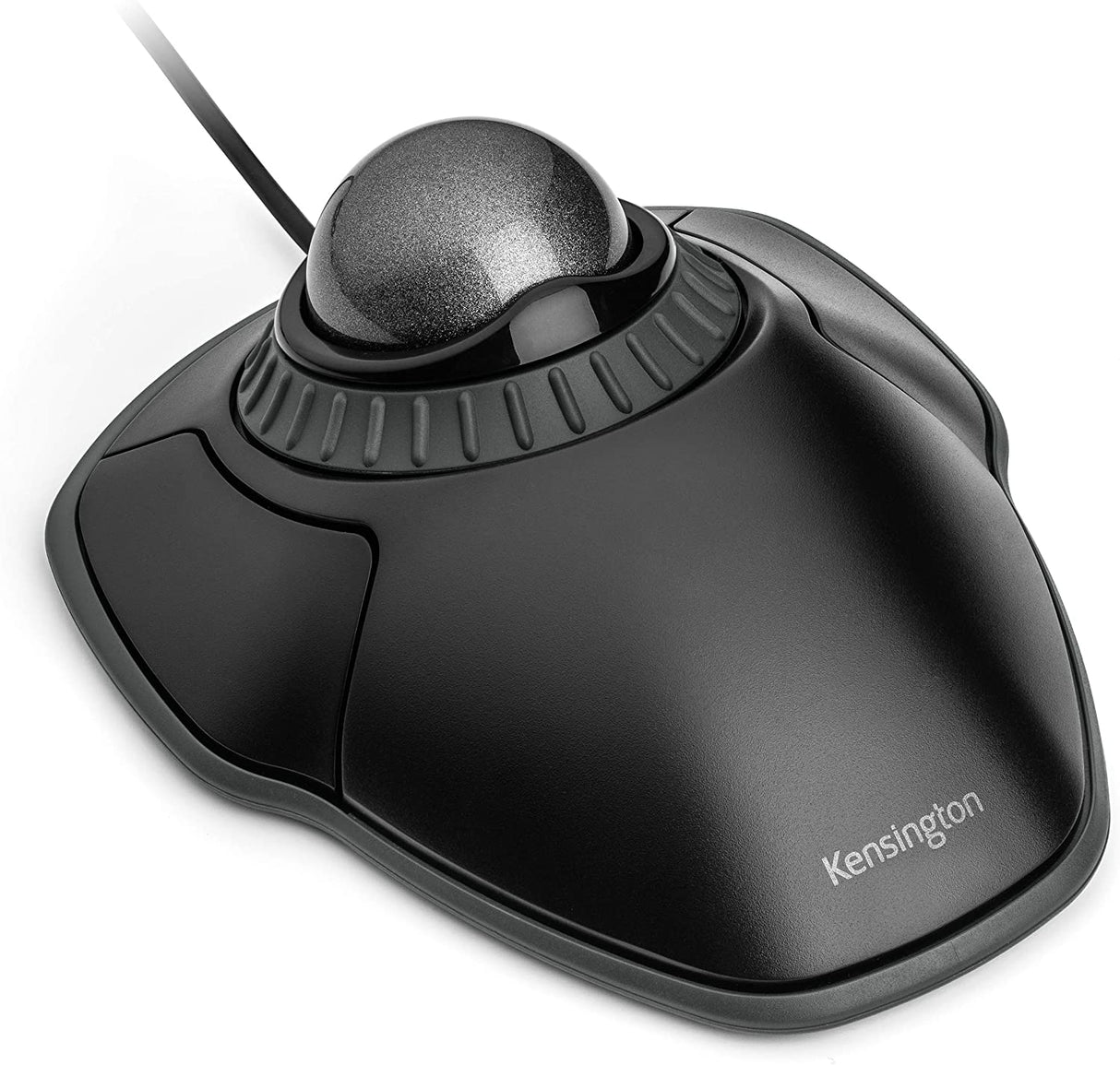 Kensington Orbit Trackball Mouse with Scroll Ring - Finger Control Ergonomic Mouse with Programmable Buttons, Precise Optical Control for Windows and MacOS - Space Gray (K75327WW) Black-Gray Wired