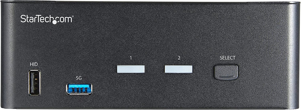 StarTech.com 2 Port Dual Monitor HDMI KVM Switch - 4K 60Hz Ultra HD HDR - Desktop 4K HDMI 2.0 KVM Switch with 2 Port USB 3.0 Hub (5Gbps) & 4x USB 2.0 HID, Audio - Hotkey Switching - TAA (SV231DHU34K6)