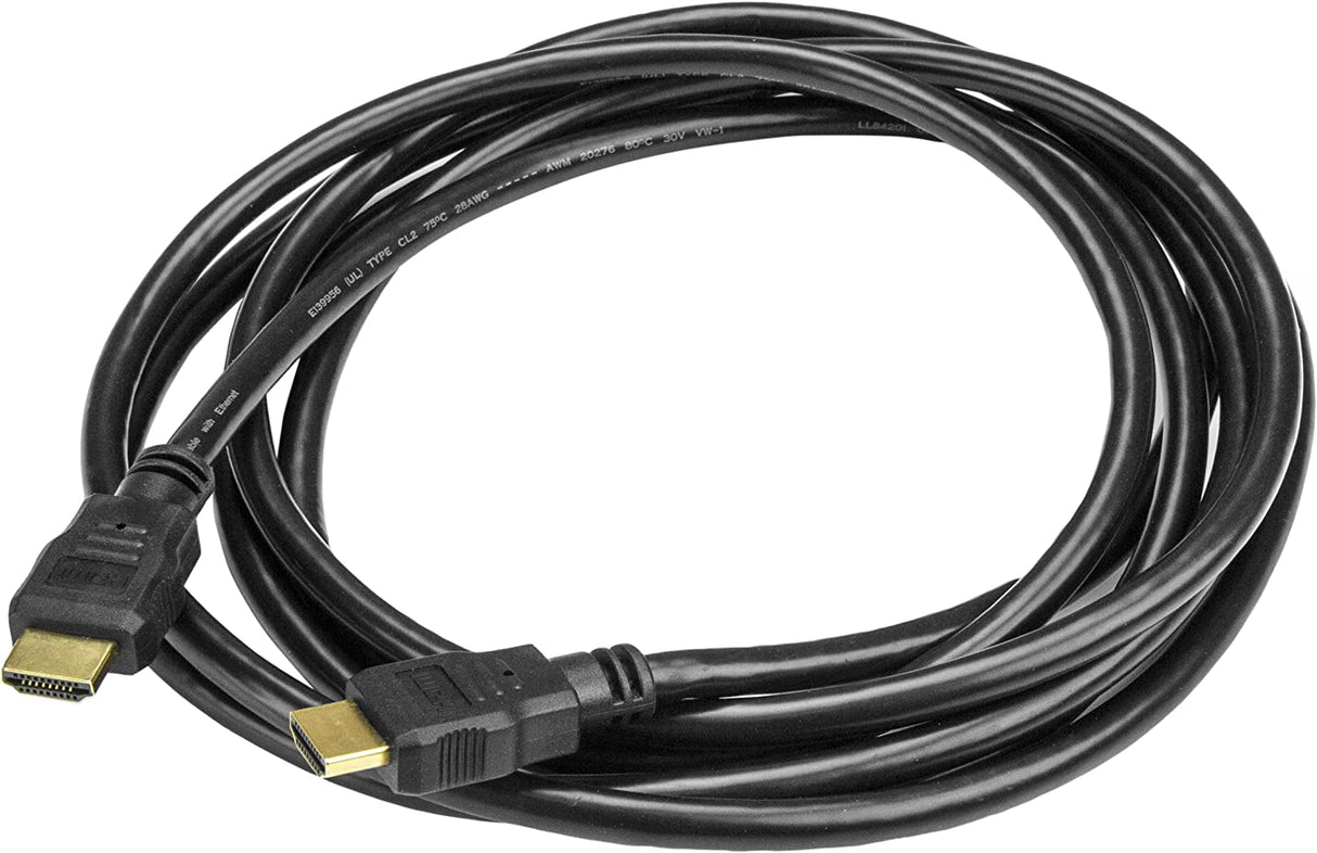 StarTech.com 3m (10ft) HDMI Cable - 4K High Speed HDMI Cable with Ethernet - UHD 4K 30Hz Video - HDMI 1.4 Cable - Ultra HD HDMI Monitors, Projectors, TVs & Displays - Black HDMI Cord - M/M (HDMM3M) 3 meter