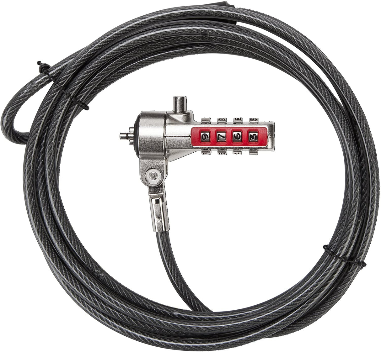 Targus DEFCON T-Lock Serialized Combo Cable Lock for Laptop Computer and Desktop Security (PA410S-1)