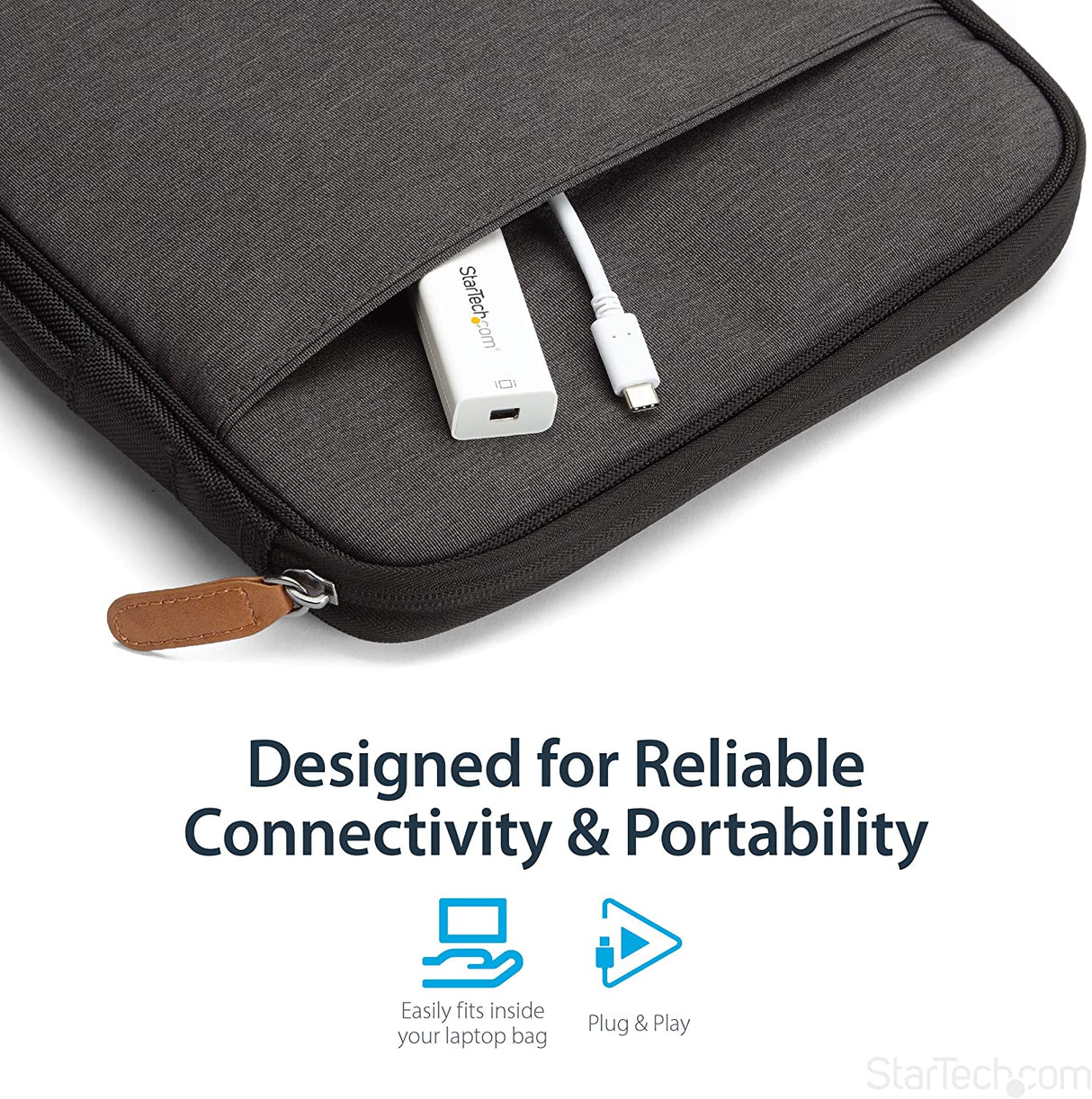 StarTech.com USB-C to Mini DisplayPort Adapter - 4K 60Hz - White - USB 3.1 Type-C to Mini DP Adapter (CDP2MDP) , Black