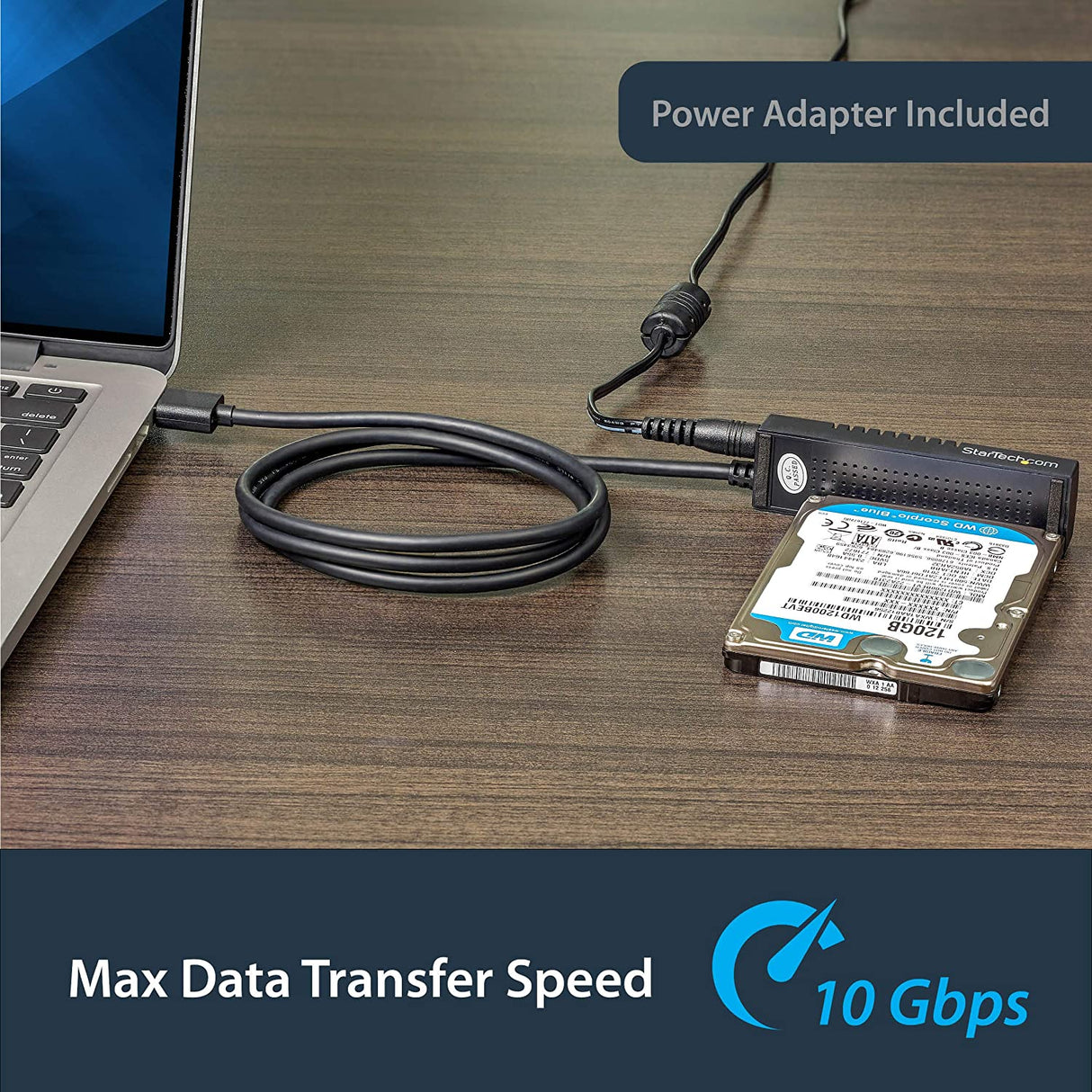 StarTech.com USB to SATA Adapter Cable - 2.5in and 3.5in Drives - USB 3.1 - 10Gbps - External Hard Drive Cable - Hard Drive Adapter Cable (USB312SAT3) USB 3.1 | 2.5" & 3.5" Cable