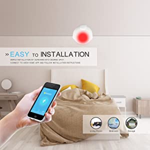 iView S200 WiFi (2.4G only) Smart Motion Sensor Indoor Outdoor Home Security Adjustable Sensibility DIY Easy Installation Long Lasting Battery