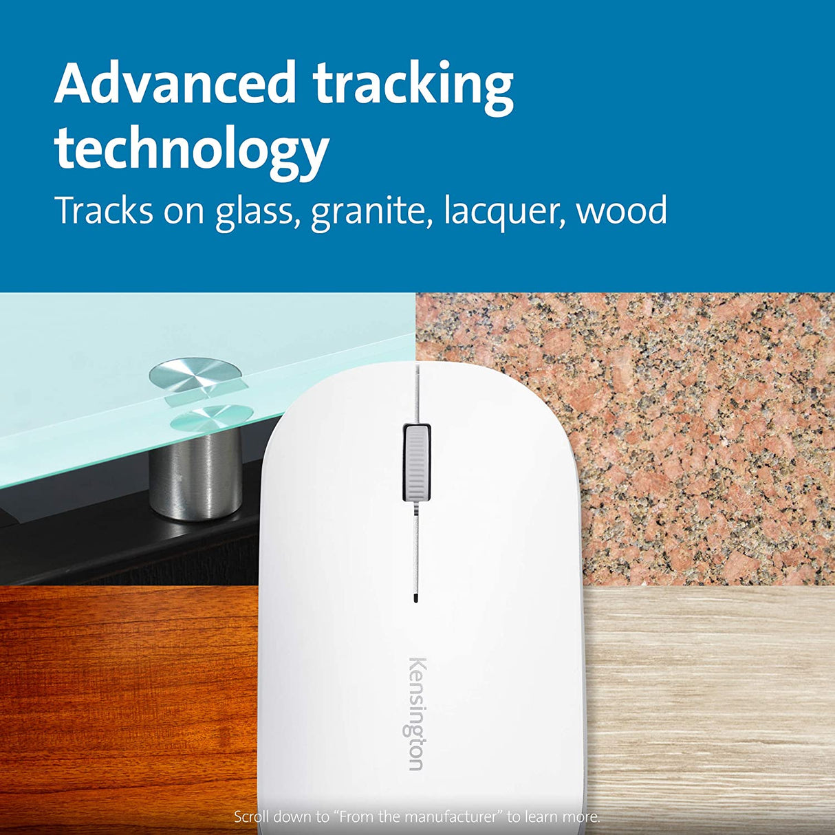 Kensington SureTrack™ Dual Wireless Mouse- White (K75353WW)