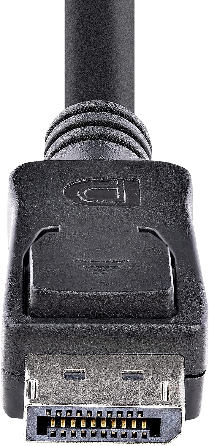 StarTech.com 10 ft DisplayPort 1.2 Cable with Latches - 4K x 2K (4096 x 2160) @ 60Hz - DPCP & HDCP - Male to Male DP Video Monitor Cable (DISPLPORT10L),Black