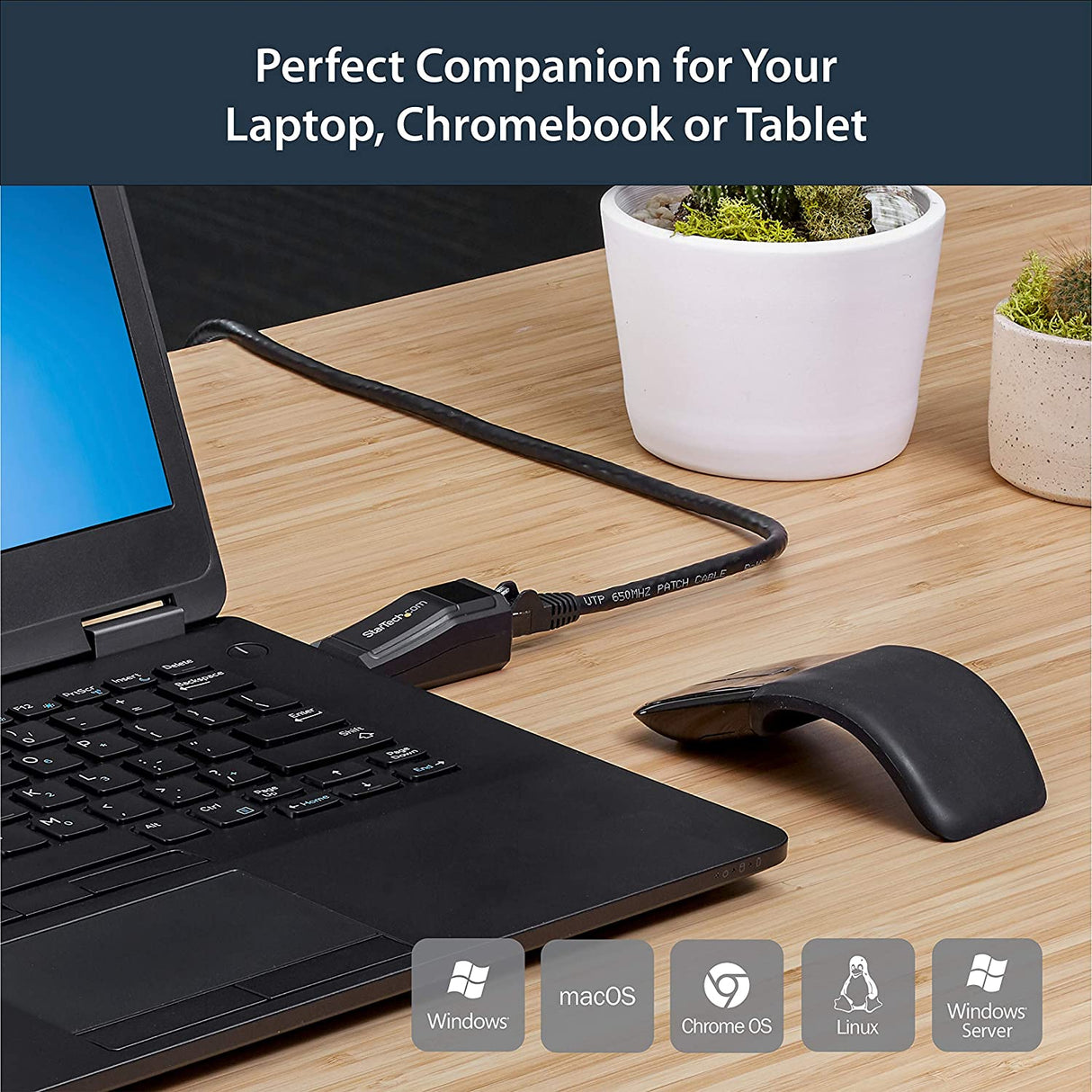 StarTech.com USB 3.0 to Gigabit Ethernet NIC Network Adapter - 10/100/100 Mbps Network Adapter - USB to Ethernet LAN Adapter - USB to RJ45 (USB31000NDS)