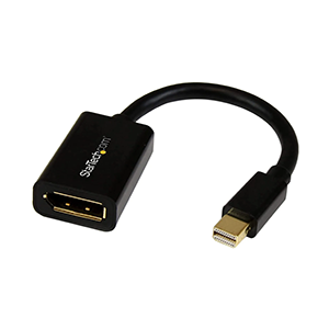 StarTech.com Mini DisplayPort to DisplayPort Adapter - 4K x 2K UHD Video - Mini DP to DP Converter - Mini DisplayPort to DisplayPort 1.2 Adapter - mDP PC/Computer to DP Monitor/Display (MDP2DPMF6IN) 6in / 15cm Black
