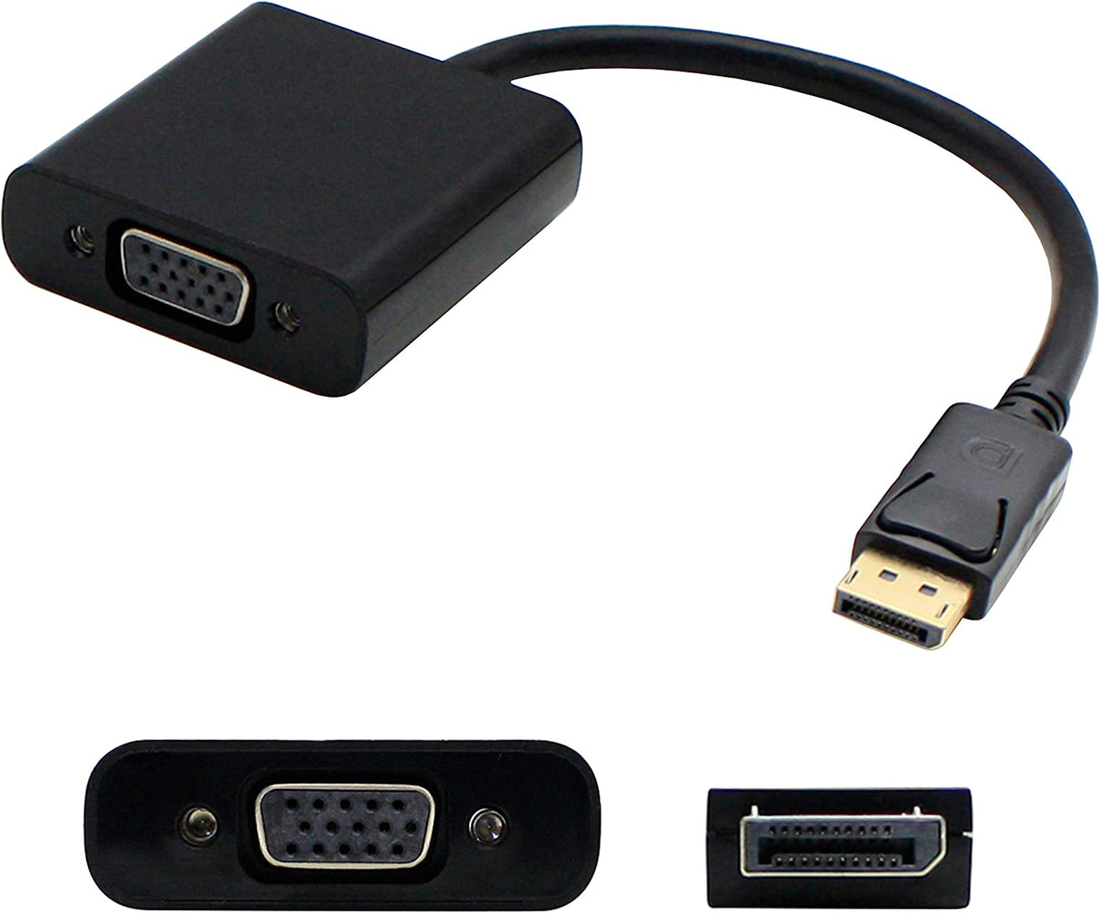 Addon networking AddOn DisplayPort Male to VGA Female Adapter Cable, 8in, Black (DISPLAYPORT2VGA) - Dealtargets.com