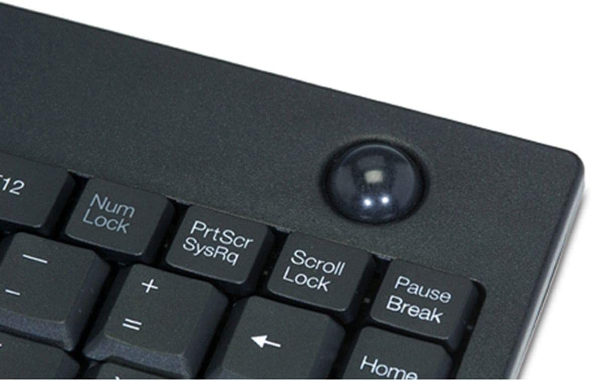 Adesso 2.4 GHz RF Wireless Mini Trackball Keyboard (WKB-3100UB), Black - Dealtargets.com
