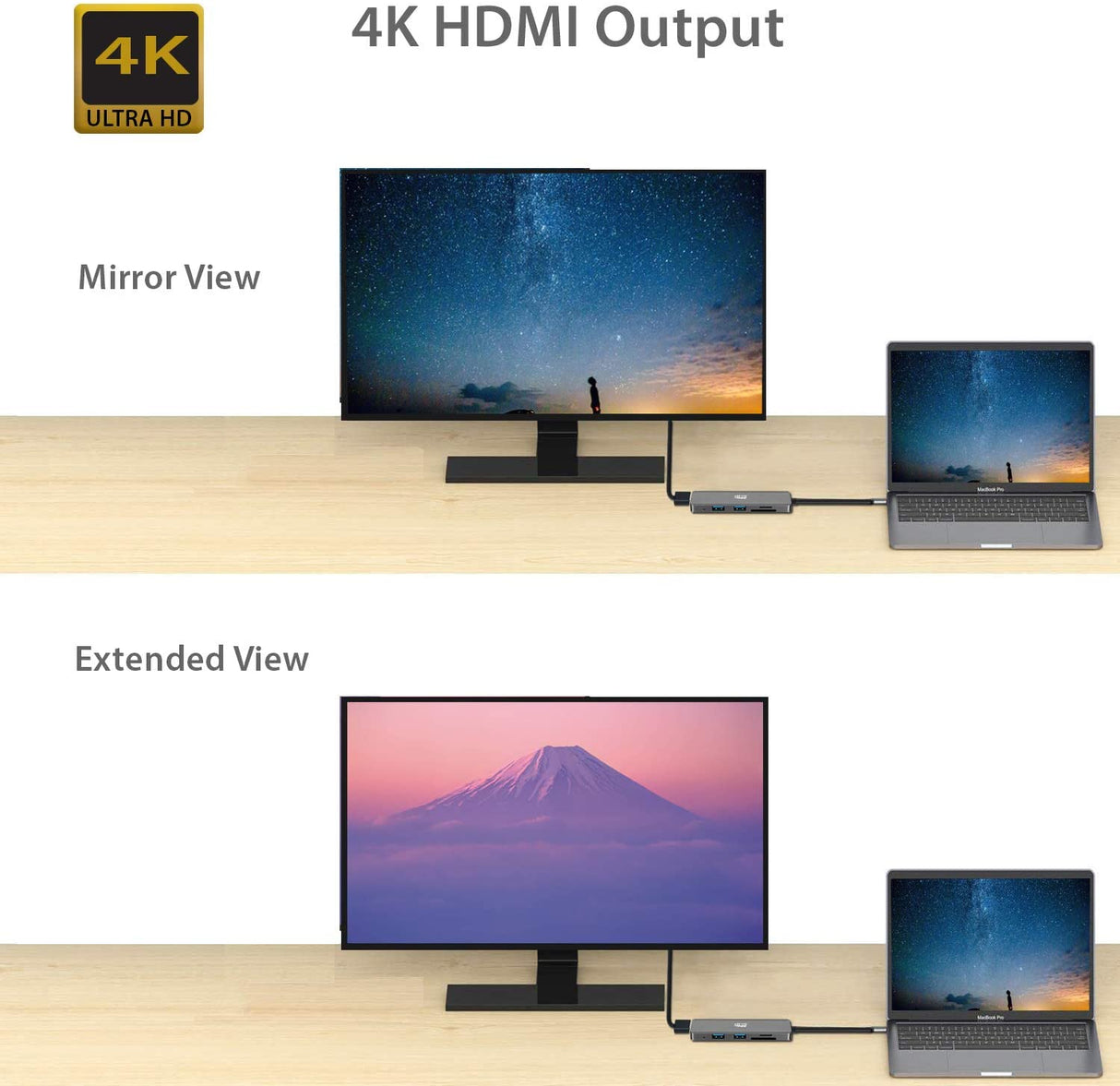 Adesso 6 in 1 USB-C Multiport Docking Station - Dealtargets.com