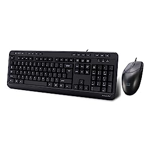 Adesso AKB-132CB Antimicrobial Multimedia Desktop Keyboard and Mouse Combo - Dealtargets.com