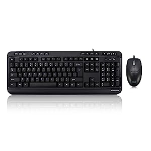 Adesso AKB-132CB Antimicrobial Multimedia Desktop Keyboard and Mouse Combo - Dealtargets.com