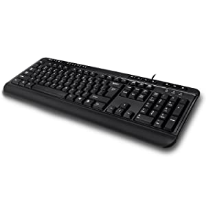 Adesso AKB-132HB Multimedia USB Keyboard with 3 Hubs, Black - Dealtargets.com