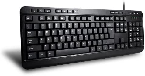 Adesso AKB-132UB - Multimedia Desktop 104-Key USB Keyboard for Windows One-Touch Controls,Black - Dealtargets.com