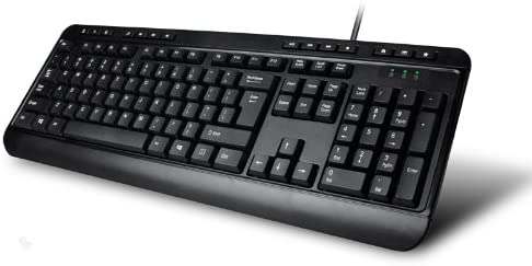 Adesso AKB-132UB - Multimedia Desktop 104-Key USB Keyboard for Windows One-Touch Controls,Black - Dealtargets.com