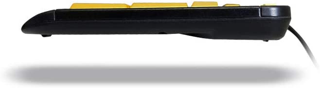 Adesso AKB-132UY - Luminous 4 X Large Print Multimedia Desktop USB Keyboard, Black Yellow - Dealtargets.com