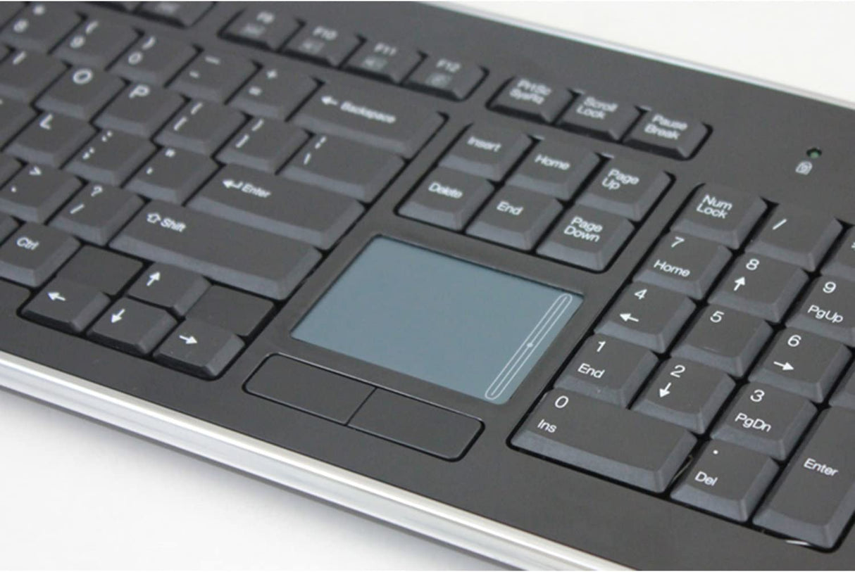 Adesso AKB-440UB - SlimTouch 440 Desktop Touchpad Wired Keyboard - Black - Dealtargets.com