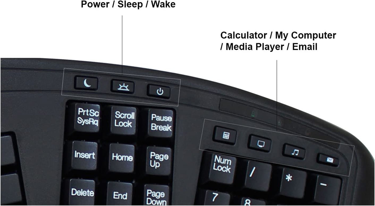 Adesso AKB-450UB - Ergonomic Keyboard with Built-in Touchpad, Wired, Multimedia Hotkeys, Split Keys Design, Built-in Palm Rest for Comfort - Compatible for PC & Windows XP/7/8/10 - Dealtargets.com