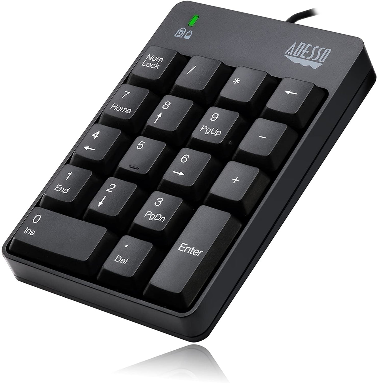 Adesso AKB-601UB USB Spill Resistant 18-Key Numeric Keypad,Black - Dealtargets.com