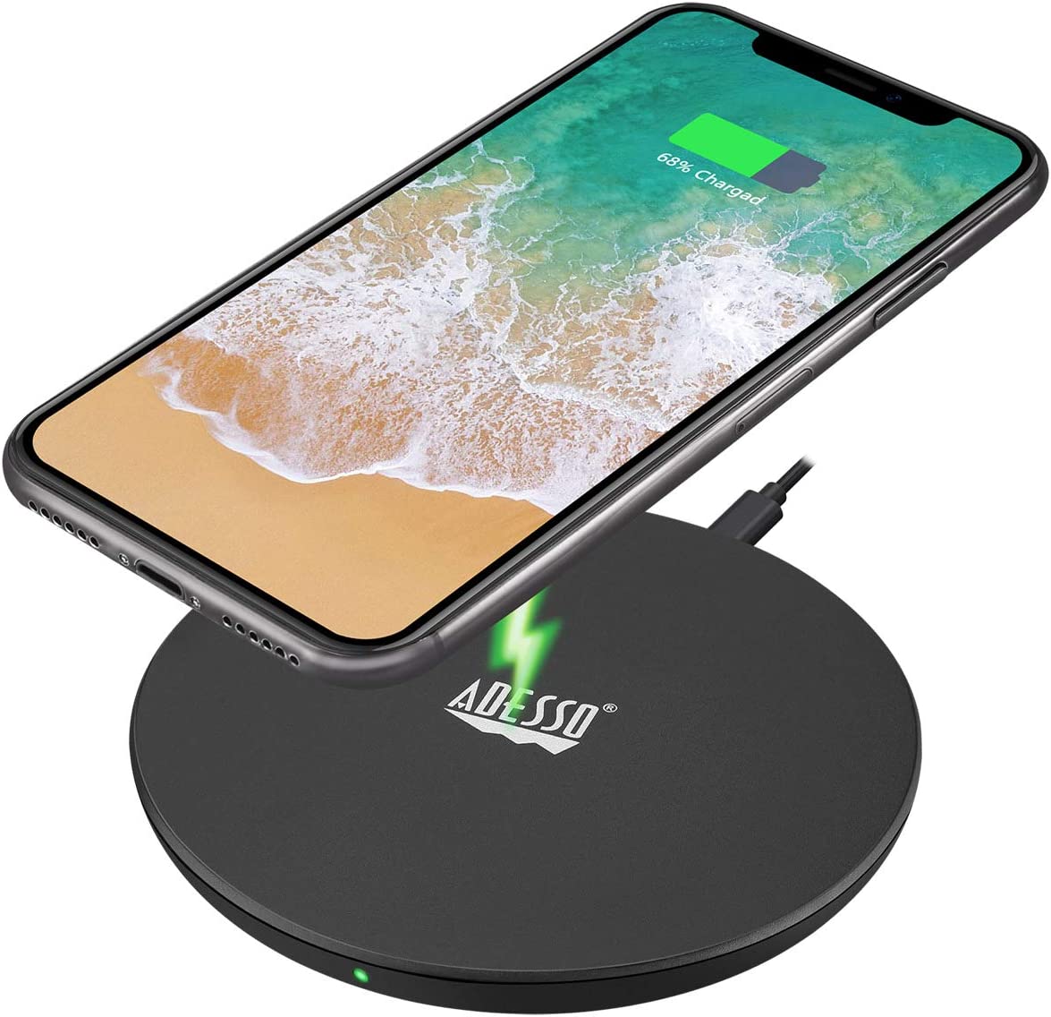 Adesso AUH-1010 10W Max Qi-Certified Wireless Charger - Dealtargets.com