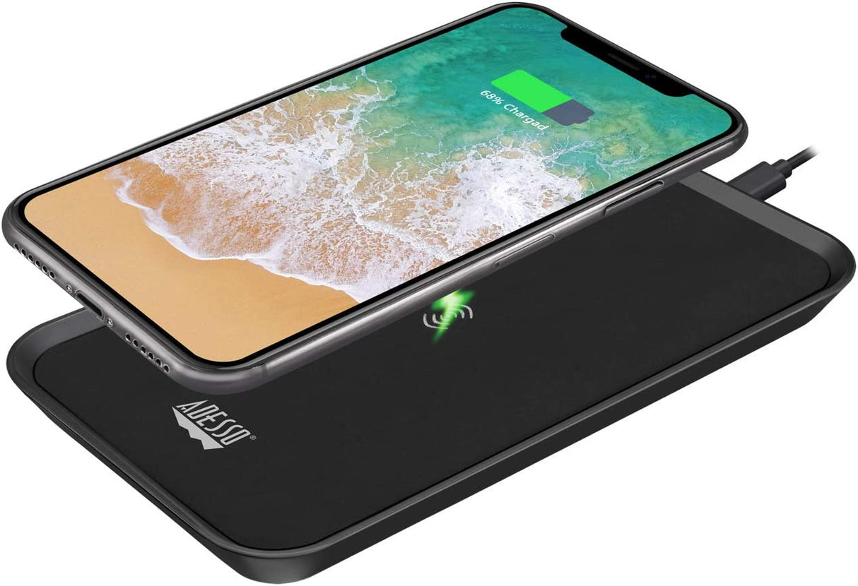 Adesso AUH-1030 10W Max Qi-Certified 3 Coils Wireless Charging Pad - Dealtargets.com