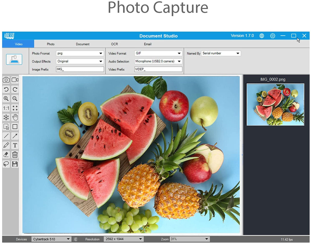 Adesso Cybertrack 510-5 Megapixel Fixed-Focus Document Camera - Dealtargets.com