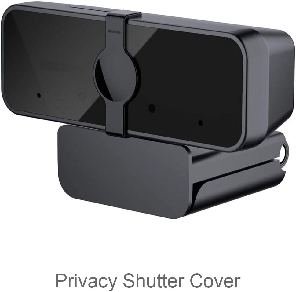 Adesso Cybertrack H6 4K Ultra HD USB Webcam with Built-in Dual Microphone & Privacy Shutter Cover, Black - Dealtargets.com