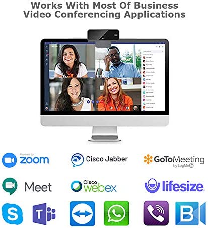 Adesso Cybertrack H6 4K Ultra HD USB Webcam with Built-in Dual Microphone & Privacy Shutter Cover, Black - Dealtargets.com