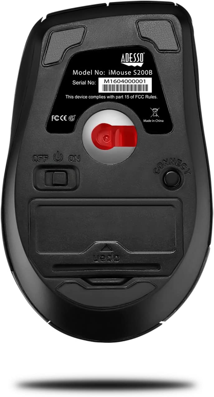 Adesso iMouse S200B -Ergo Mini Scroll Mouse, Advanced Optical Sensed DPI Switch - Dealtargets.com