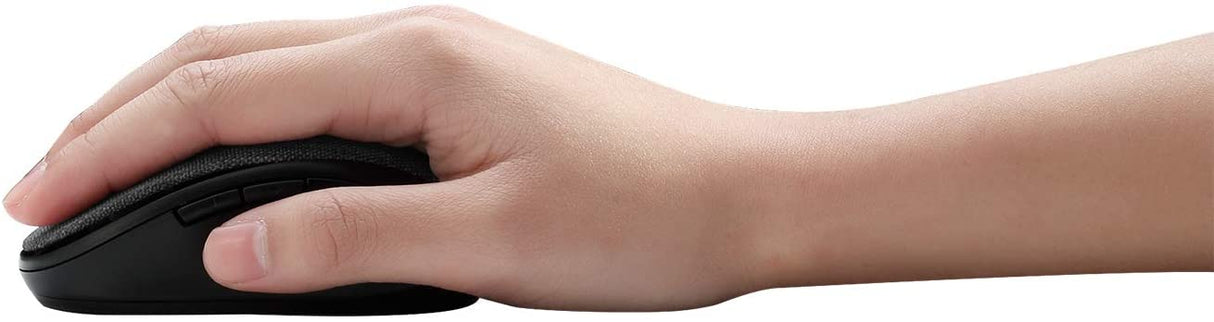 Adesso iMouse S80B 2.4Ghz Fabric Wireless Black Fabric Mini Optical Mouse, 5-Button, Black - Dealtargets.com