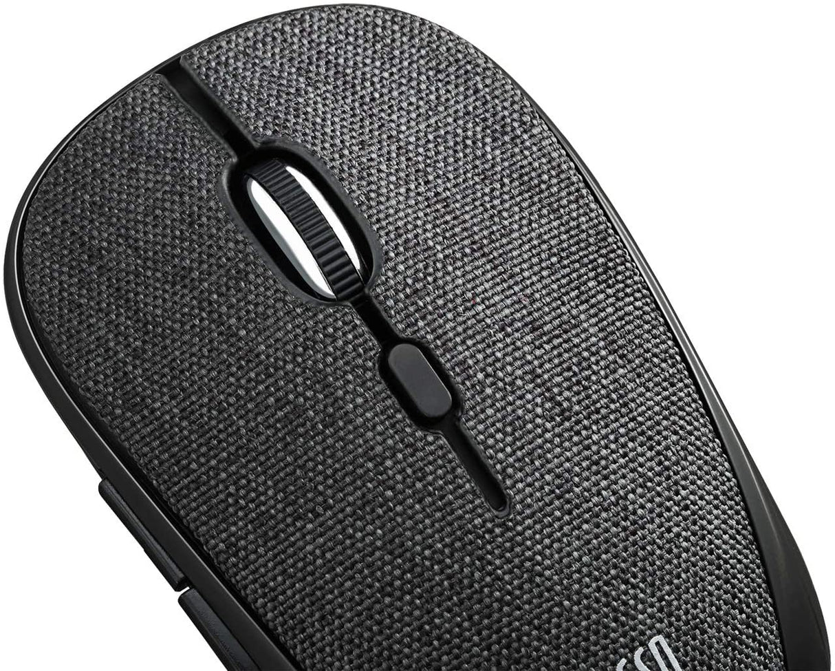 Adesso iMouse S80B 2.4Ghz Fabric Wireless Black Fabric Mini Optical Mouse, 5-Button, Black - Dealtargets.com