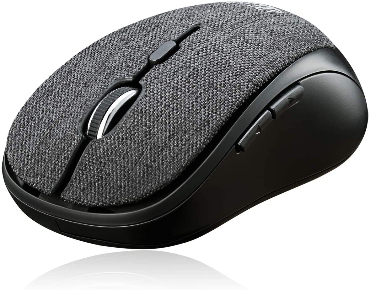 Adesso iMouse S80B 2.4Ghz Fabric Wireless Black Fabric Mini Optical Mouse, 5-Button, Black - Dealtargets.com