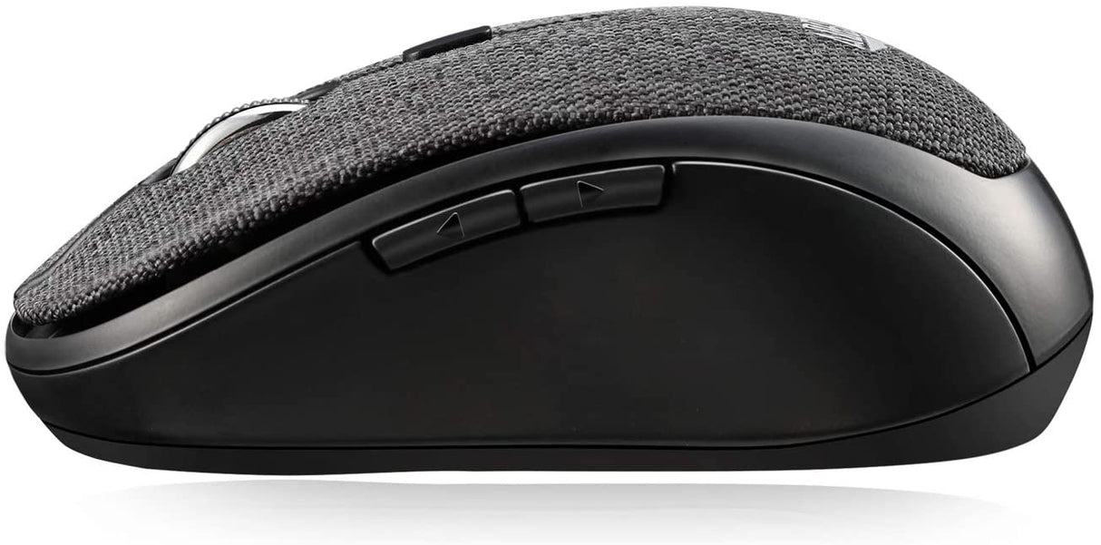 Adesso iMouse S80B 2.4Ghz Fabric Wireless Black Fabric Mini Optical Mouse, 5-Button, Black - Dealtargets.com