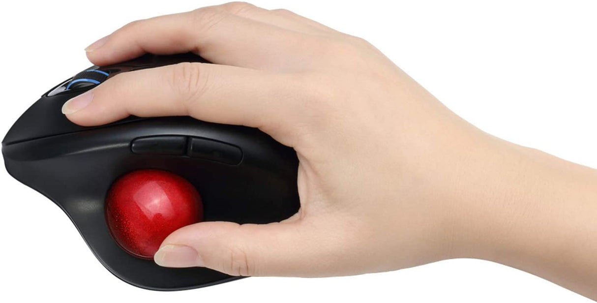 Adesso iMouse T30 Wireless Ergonomic Thumb Trackball Mouse with Nano USB Receiver, Programmable 7 Button Design, and 5 Level DPI Switch - Dealtargets.com