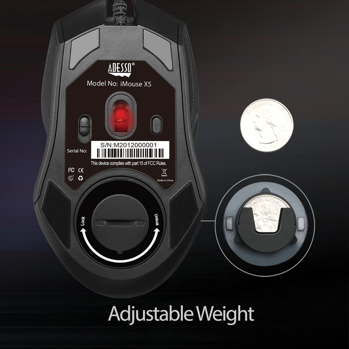 Adesso iMouse X5 RGB Illuminated Gaming Mouse - Optical - Cable - USB - 6400 dpi - Scroll Wheel - 7 Button(s) - Right-Handed Only - Dealtargets.com