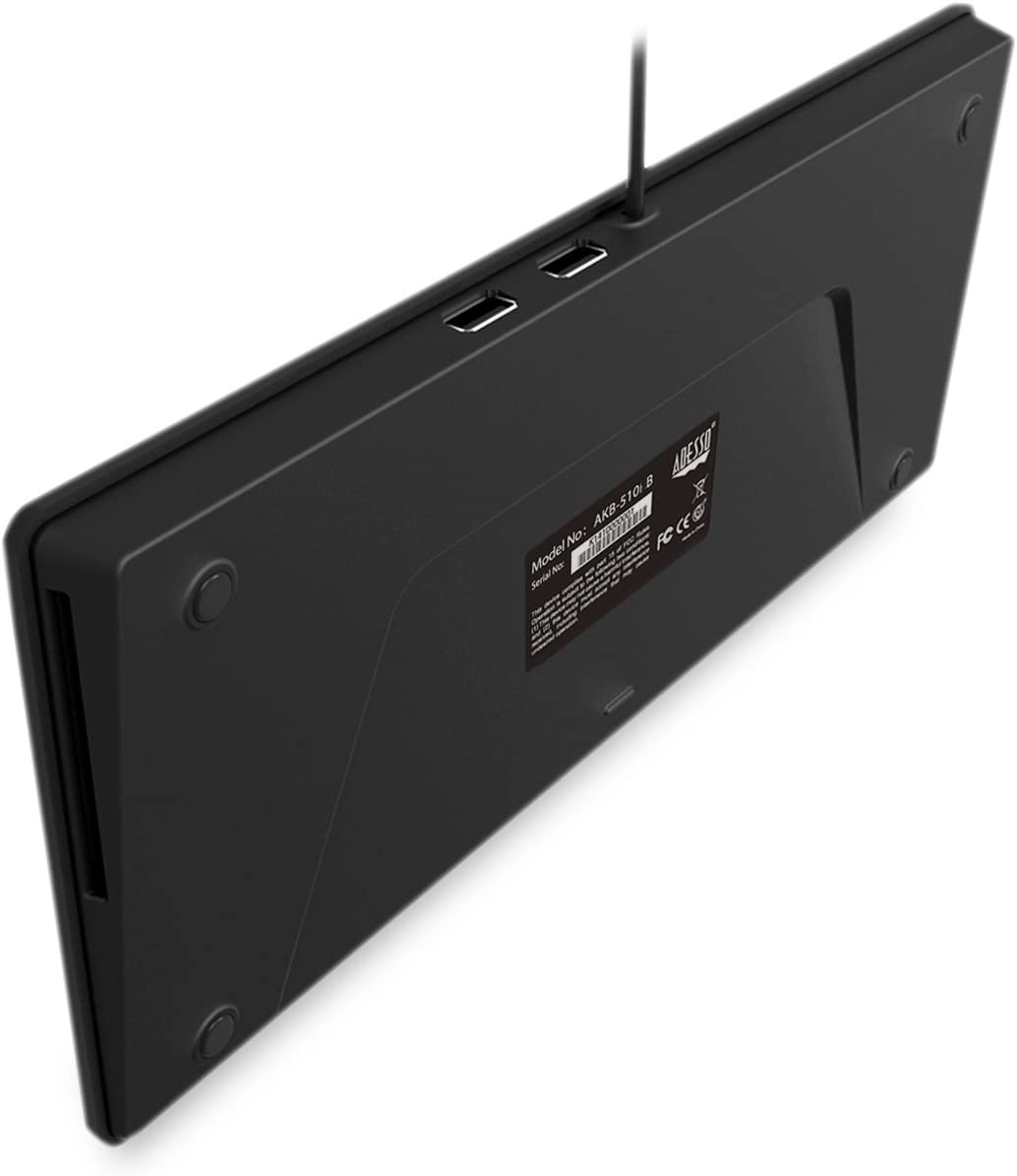 Adesso SlimTouch 510 Mini Keyboard with USB Hubs (AKB-510HB) - Dealtargets.com