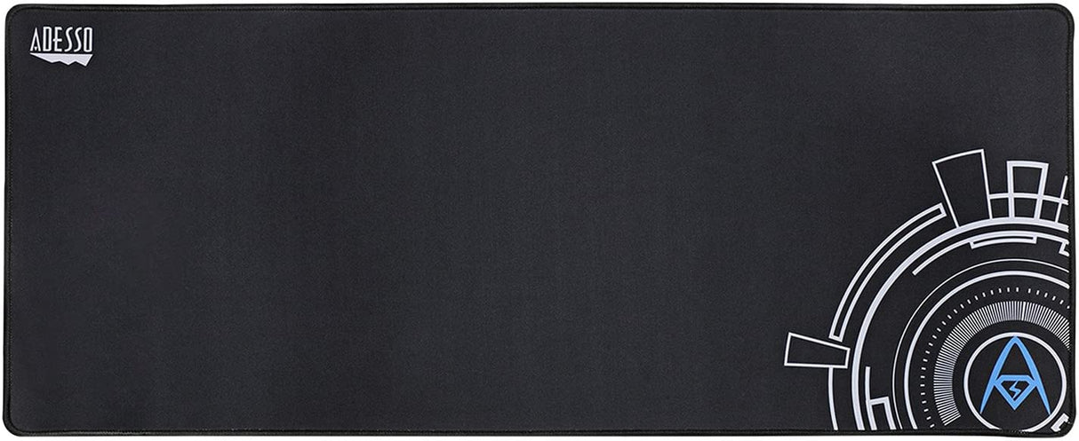 Adesso TRUFORM P104 Extra Large Gaming Mousepad - 32 x 12 Inches Gaming Mouse Pad Soft Cloth Ultra Long Matte with Circular Logo Design for Esports - Dealtargets.com