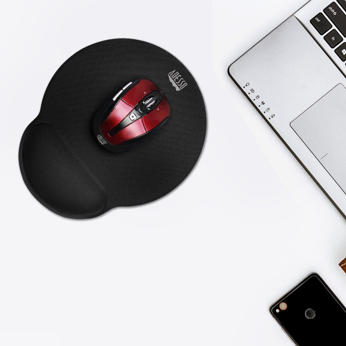 Adesso TruForm P200 Truform Memory Foam Mouse Pad with Ergonomic Wrist Rest Anti -Slip Design - Dealtargets.com