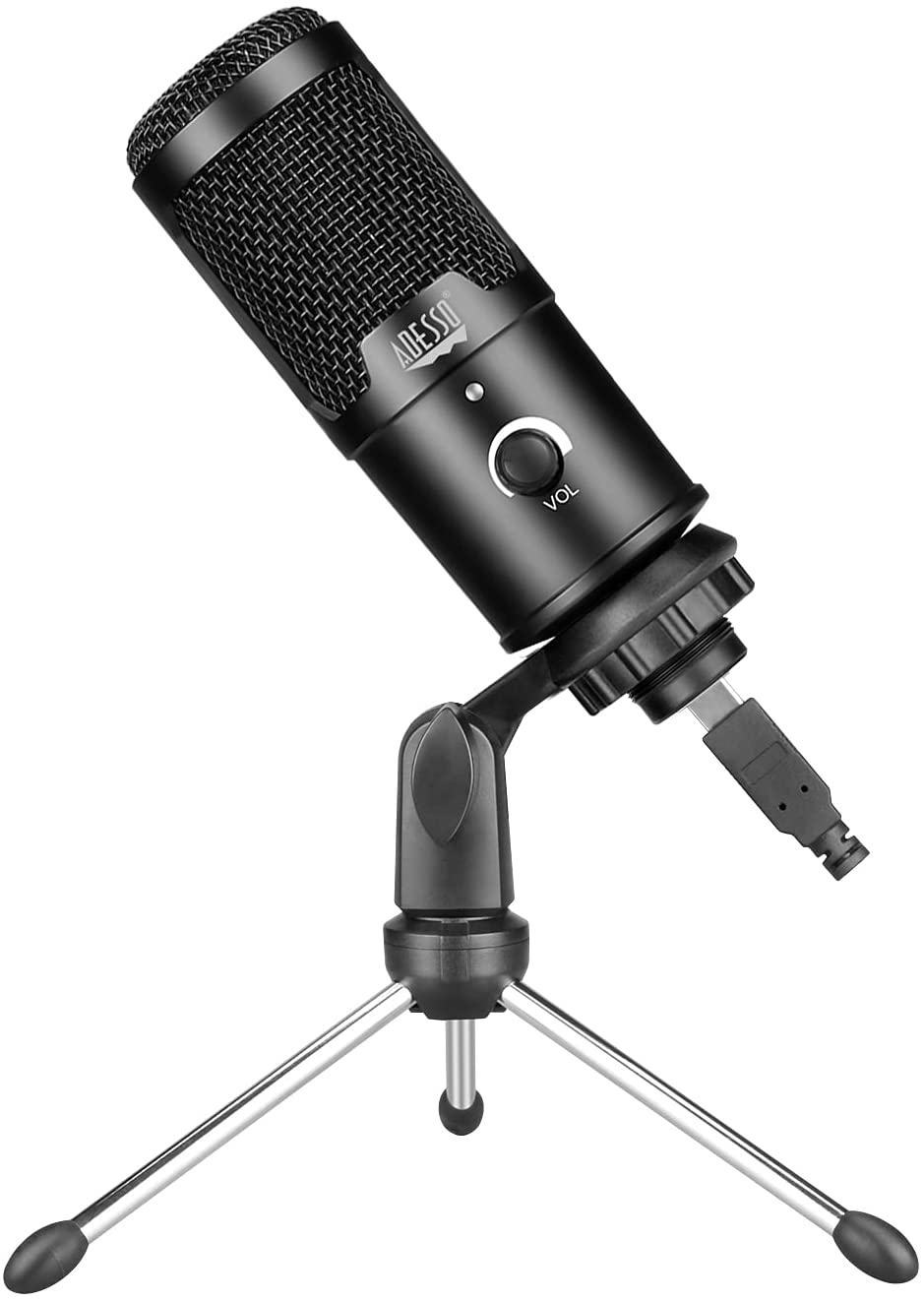 Adesso Xtream M4 Cardioid USB Microphone with Stand for Recording, Streaming and Meetings - Dealtargets.com